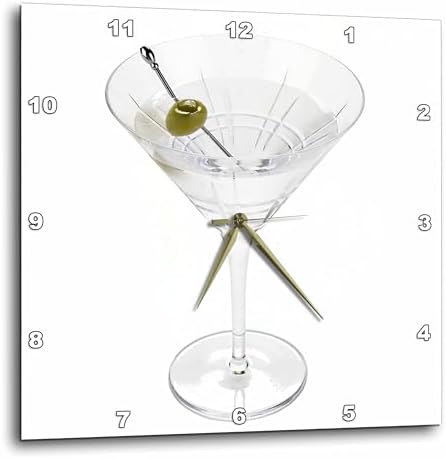 3dRose Wall Clock Silent - 10 inch - Martini - Fruit Food