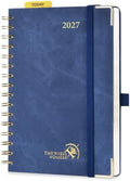 POPRUN Daily Planner 2027 One Page Per Day, 6" x 8.5", Day Calendar Book
