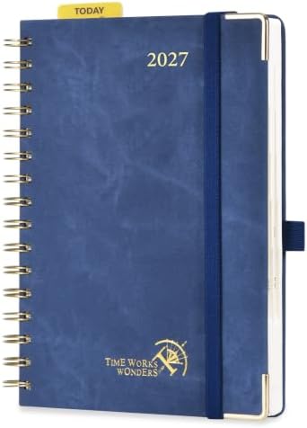 POPRUN Daily Planner 2027 One Page Per Day, 6" x 8.5", Day Calendar Book