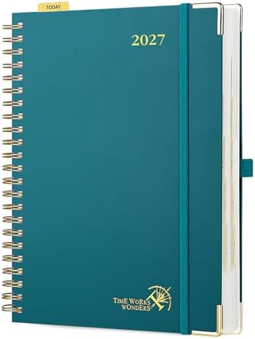 POPRUN 2027 Daily Planner One Page Per Day, Large 8.5" x 12" Calendar Book