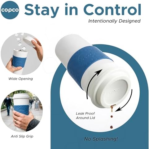 Copco Acadia Travel Mug, 16 Oz - Blue, Set of 3