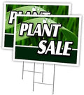 PLANT SALE 2 Pack Of 18" x 24" Yard Sign & Stake | Advertise Your Business | Stake Included Image On Front Only | Made in The USA