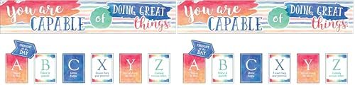 Watercolor You are Capable of Doing Great Things Bulletin Board (Pack of 2)