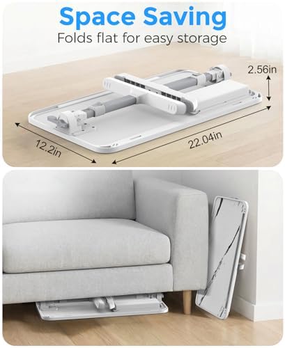 HETTHI Bed Laptop Table Adjustable Foldable Laptop Stand 22.04×12in Marble