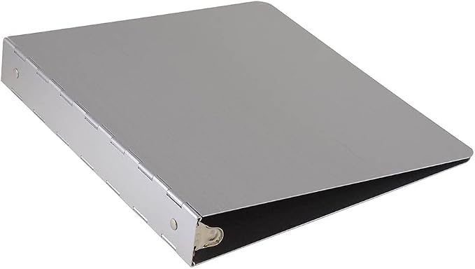 JAM PAPER Aluminium 1 inch Binders - Silver 3 Ring Aluminum Binder - Sold Individually
