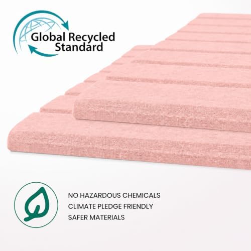 48" x 36" Large Felt Bulletin Board, Eight-Stripe Pink