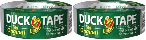 Duck The Original Brand Duct Tape, 2-Pack 1.88 Inch x 60 Yard, Silver (394475)