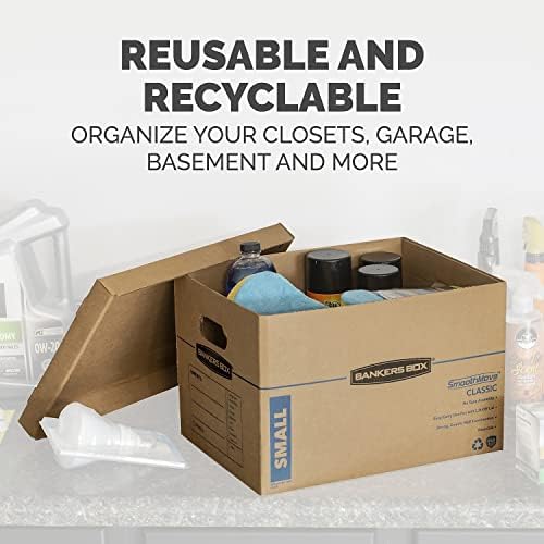 Bankers Box 5-Pack Large Classic Moving Boxes with Reinforced Handles
