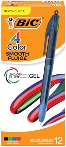 BIC Gel Pen, 1.0 mm Point, Assorted Ink, 12-Count