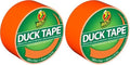 Duck Brand 1265019 Color Duct Tape, Neon Orange, 1.88 Inches x 15 Yards, Single Roll (Pack of 2)