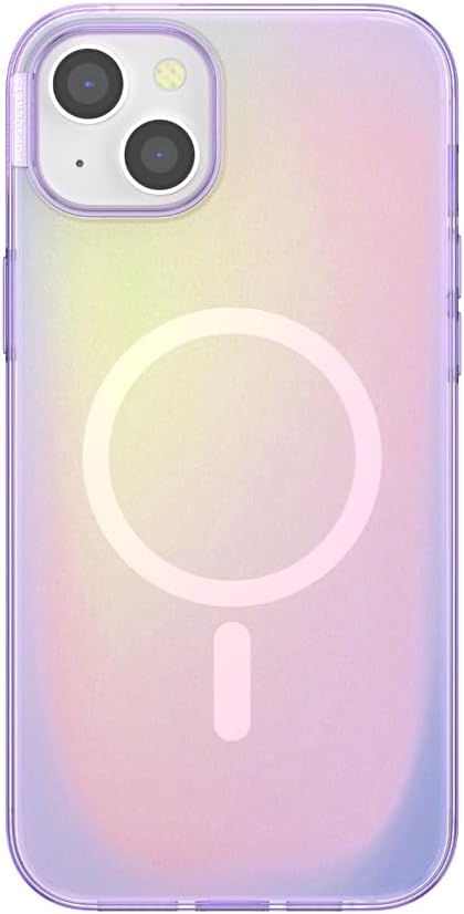 PopSockets iPhone 15 Plus Phone Case with MagSafe- Aura | Magnetic, Wireless Charging, Camera & Drop Protection, Purple, Aura, Electronic Accessories, For iPad/Kindle/iPhone/Android