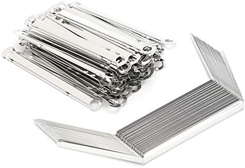 Aramox 50pcs Paper Fasteners, Metal Binding Clamps for A4 Paper, 350 Sheets Capacity, Perfect for Office and School Use