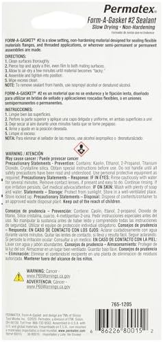 Permatex 80015 Form-A-Gasket #2 Sealant, 1.5 oz.