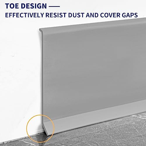 Vinyl Baseboard Molding Trim 4 Inch Peel and Stick Cove Base