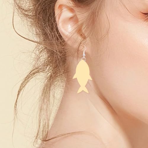 SUPERDANT Fish Pendant Leather Die Earrings Wooden Die Cutter Leathers Cutting Dies DIY Art Crafts Leathers Dies Cutter for Men Women Leather Making for Handmade Lover Gifts