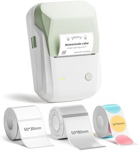NIIMBOT B1 Label Maker Machine with 3 Tapes, 2Inch Thermal Label Printer
