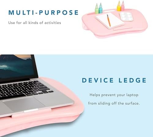 LAPGEAR MyDesk Lap Desk – Rose Quartz, Fits 15.6” Laptops