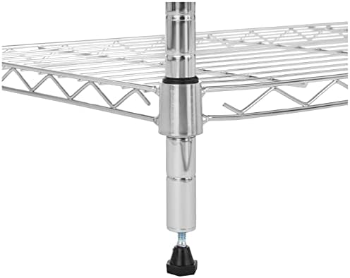 Amazon Basics 5-Shelf Adjustable Storage Shelving Unit for Garage, Steel Wire Rack, 200 Pound Loading Capacity per Shelf, 23.2" x 13.4" x 60", Chrome Finish