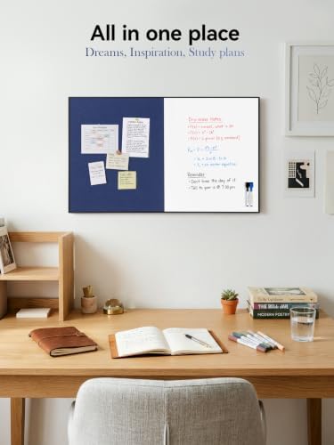 ARCOBIS Cork Board White Board Combo for Wall