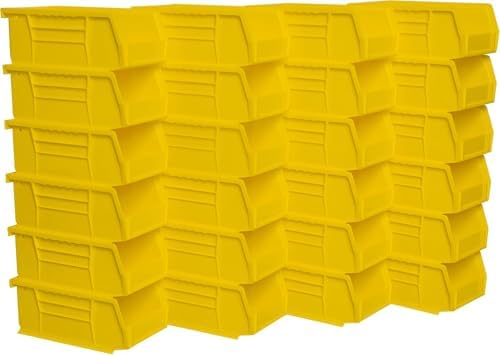 Akro-Mils 30220 AkroBins Plastic Storage Bins, 7"x4"x3", Yellow, 24-Pack