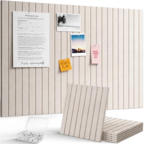 Lifewit Large Felt Bulletin Board with Self-Adhesive 36" x 24"- 6 Pack