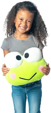 Northwest Keroppi Hello Keroppi Cloud Pillow 12" – Plush Kids Stuffed Toy, Cartoon Character, Bedroom Decor, Gift for Girls & Boys