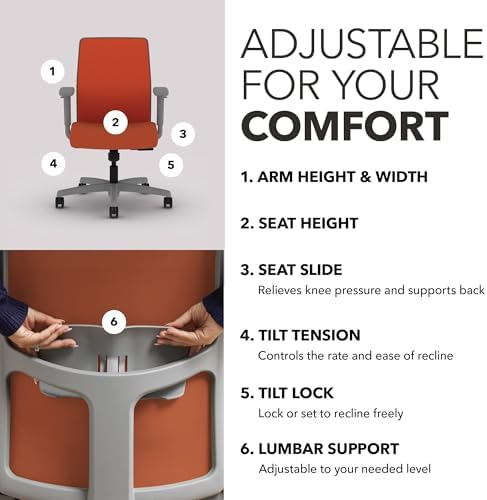 HON Ignition 2.0 Low Back Ergonomic Office Chair, Desk Chair, Salamander