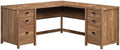 Sauder Cannery Bridge L-Shaped Desk with 6 Storage Drawers, Sindoori Mango Finish