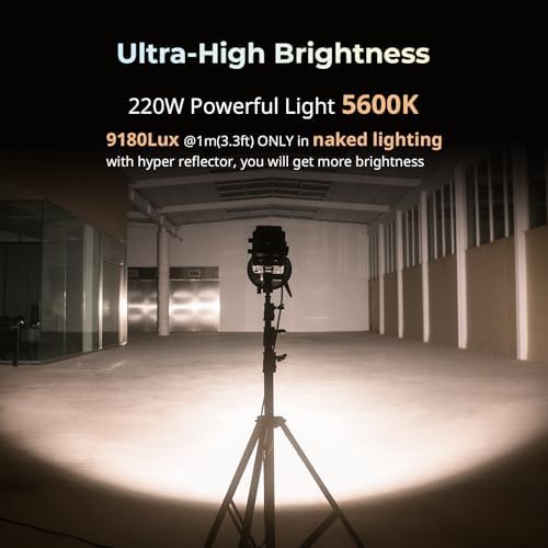 SMALLRIG RC 220B Pro 220W COB Video Light, Bi-Color Video Light 2700K-6500K