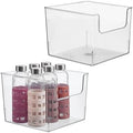 iDesign Open-Front Storage Bin, Set of 2, Clear