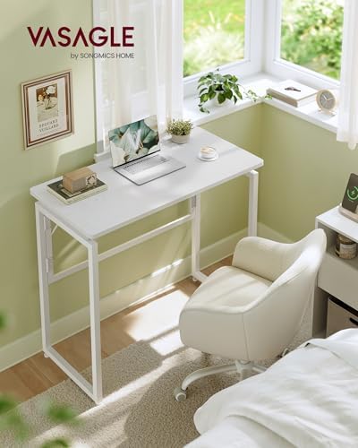 VASAGLE Folding Desk, Small Computer Desk, Foldable Table 31.5 Inch