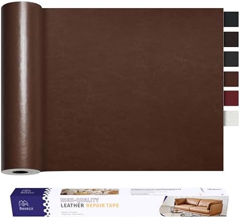 Besezx Leather Repair Patch Tape Kit, Self Adhesive Leather Repair for Furniture, Couch, Sofa, Car Seats,Office Chair,Vinyl Repair Kit.30inx16in