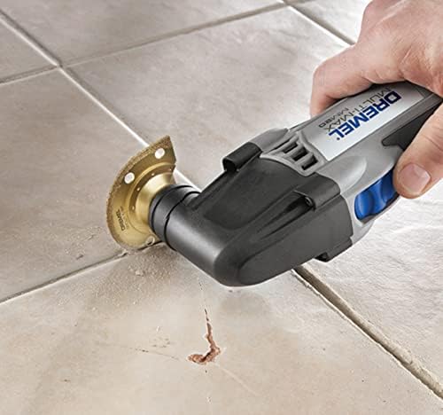 Dremel MM500 1/8-Inch Oscillating Multitool Blade for Grout Removal, Fast Cutting Carbide Accessory - Universal Quick- Fit Interface Fits Bosch, Makita, Milwaukee, and Rockwell, Gold