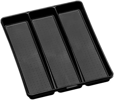 madesmart Classic 3 Compartment Utensil Tray, Carbon