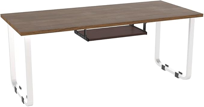 FRMSAET Office Product 20/24/30 inch Keyboard Drawer Tray (24 inch, Cherry) | Heavy Duty Wood Platform Holder Under Desk Furniture Accessories Slide Drawer Suits Hardware with Adjustable Height Slides