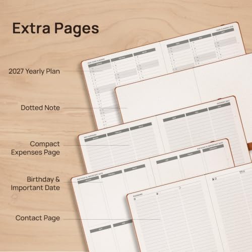 POPRUN 2027 Planner Weekly and Monthly,6.5" x 8.75" Recycled Paper Calendar