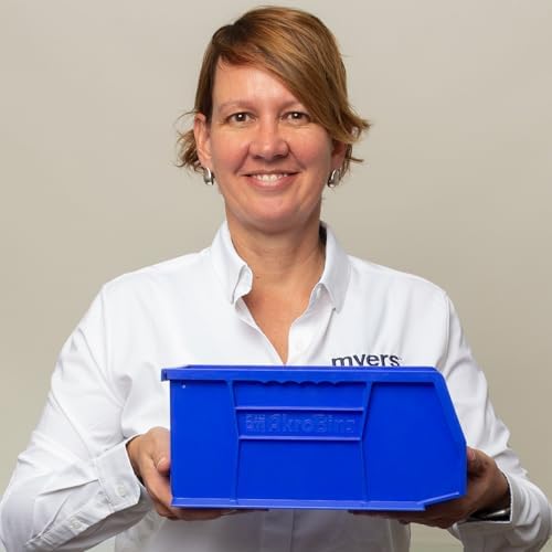 Akro-Mils 30230 AkroBins Plastic Storage Bins, 11"x5"x5", Red, 12-Pack