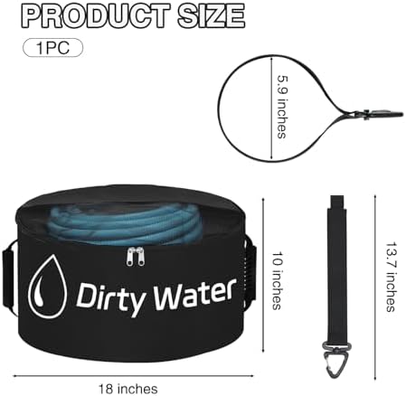 Nilight 1 Pack RV Sewer Hose Storage Bag Waterproof with Visible Cover