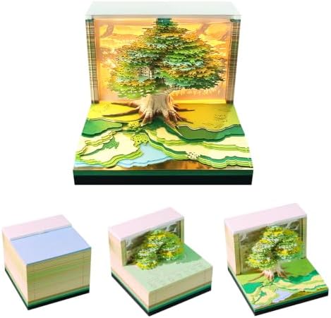 3D Calendar 2027 Tree House Tear Away Memo Pad Desk Art
