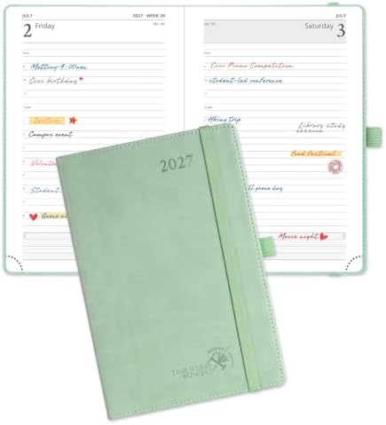 POPRUN 2027 Daily Planner One Page Per Day, 5.75" x 8.5",Page a Day Planner