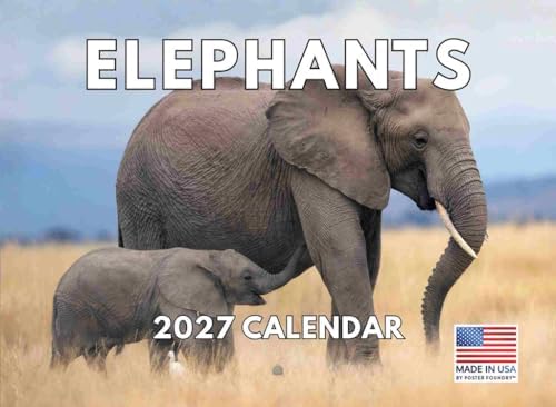 Elephant Calendar 2027 Monthly Wall Calender 12 Month