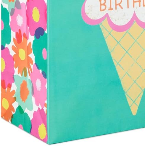 Hallmark Birthday Gift Bags, 2-Pack (Flowers and Ice Cream)