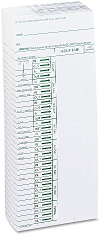Acroprint 09-6103-080 Time Card for ATT310 Time Recorder, Pack of 200 Time Clock