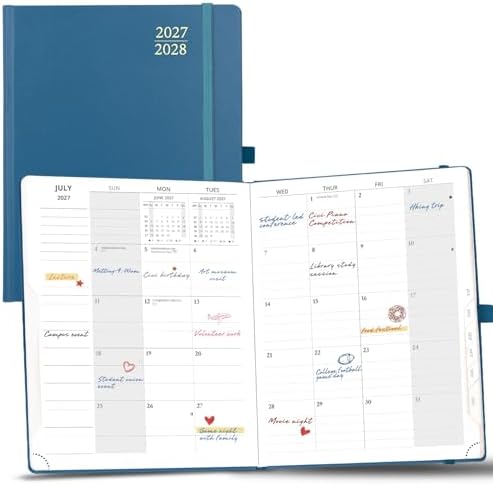POPRUN Monthly Planner 2027-2028, Large-8" x 10", 18-Month Calendar Book