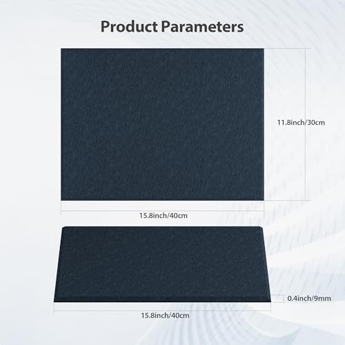 12 Pack Rectangle Acoustic Panels Self Adhesive Sound Proof Foam(Dark Blue)