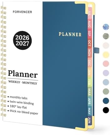 Forvencer Academic Planner 2026-2027, Weekly & Monthly Hardcover Planner A5