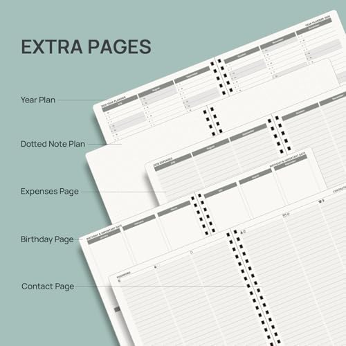 POPRUN Weekly Planner 2026-2027, 8.5" x 10.5" Academic Year Calendar Book