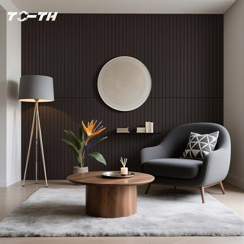 TO-TH Sound Proofing Wall Panels Decorative Acoustic Panel 4 Pack, Ebony