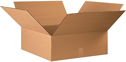 TOP PACK SUPPLY 22x22x8 Flat Corrugated Boxes, Flat, 22L x 22W x 8H, Pack of 15 | Shipping, Packaging, Moving, Storage Box for Home or Business, Strong Wholesale Bulk Boxes