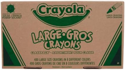 Crayola Crayon Classpack 400ct (8 Colors), Bulk School Supplies, Teacher Classroom Must Haves, Preschool & Kindergarten, Large Crayons for Kids & Toddlers
